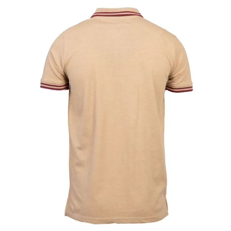 CHEVIGNON Polo sherman logo coloré brodé avec boutons argentés Homme BEIGE Sale