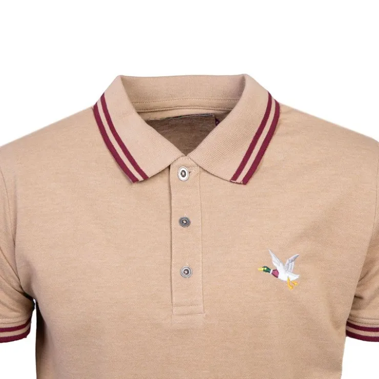 CHEVIGNON Polo sherman logo coloré brodé avec boutons argentés Homme BEIGE Sale