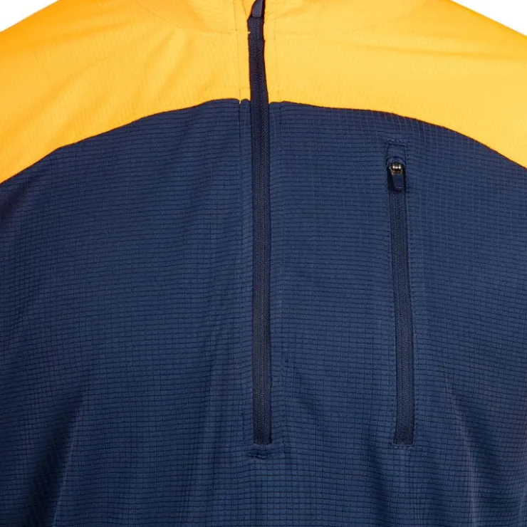 BEST MOUNTAIN Polo technique zip bi-couleur Homme ORANGE