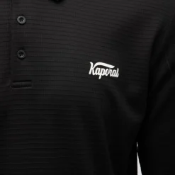 KAPORAL Polo texturé manches longues jilan Homme NOIR New