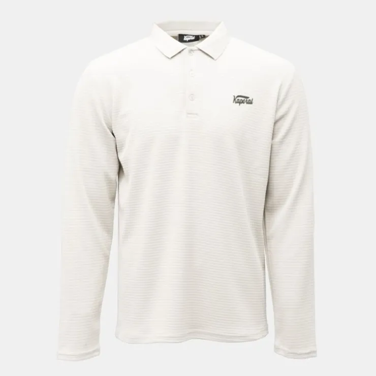 KAPORAL Polo texturé manches longues jilan Homme BLANC ECRU Clearance