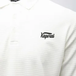 KAPORAL Polo texturé manches longues jilan Homme BLANC ECRU Clearance