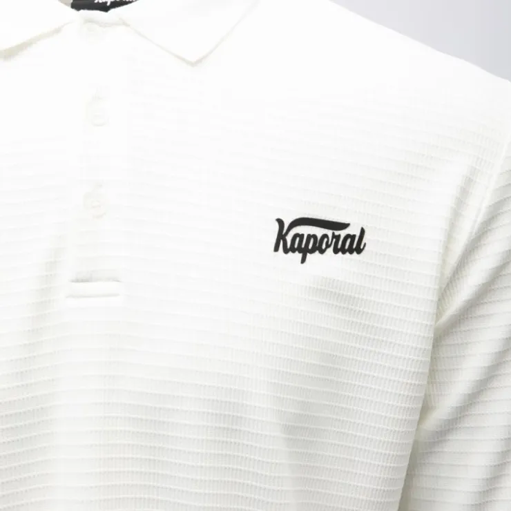 KAPORAL Polo texturé manches longues jilan Homme BLANC ECRU Clearance