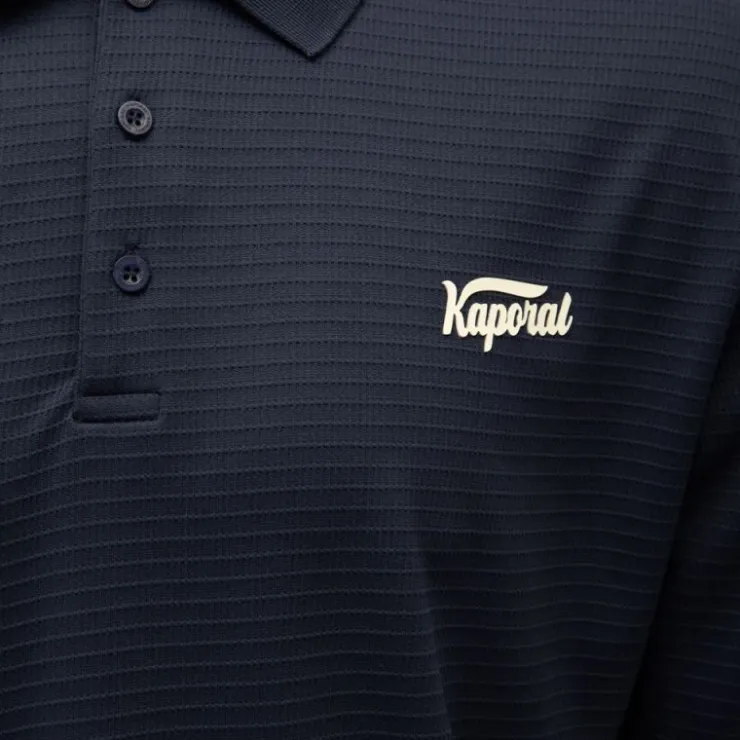 KAPORAL Polo texturé manches longues jilan Homme BLEU FONCE Clearance