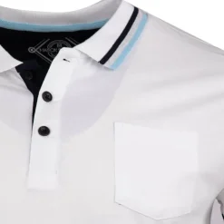 BLAGGIO Polo uni jersey 100 % coton assor 24 prague Homme BLANC New