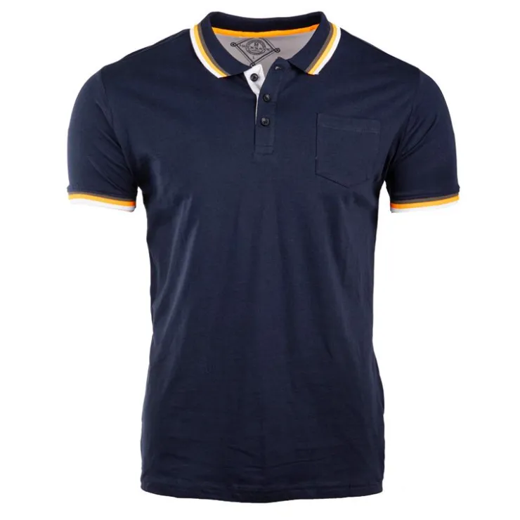 BLAGGIO Polo uni jersey 100 % coton assor 24 prague Homme BLEU FONCE Online