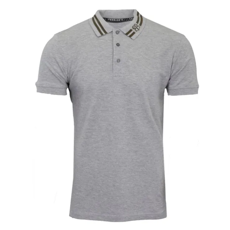 BILL TORNADE Polo uni mc lycra Homme GRIS CLAIR Discount