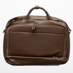 TORRENTE Porte document avec deux poches zippées extérieures 42x34x6cm Homme MARRON FONCE Outlet