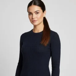 BILL TORNADE Pull col rond torsadé 18727 Femme BLEU FONCE