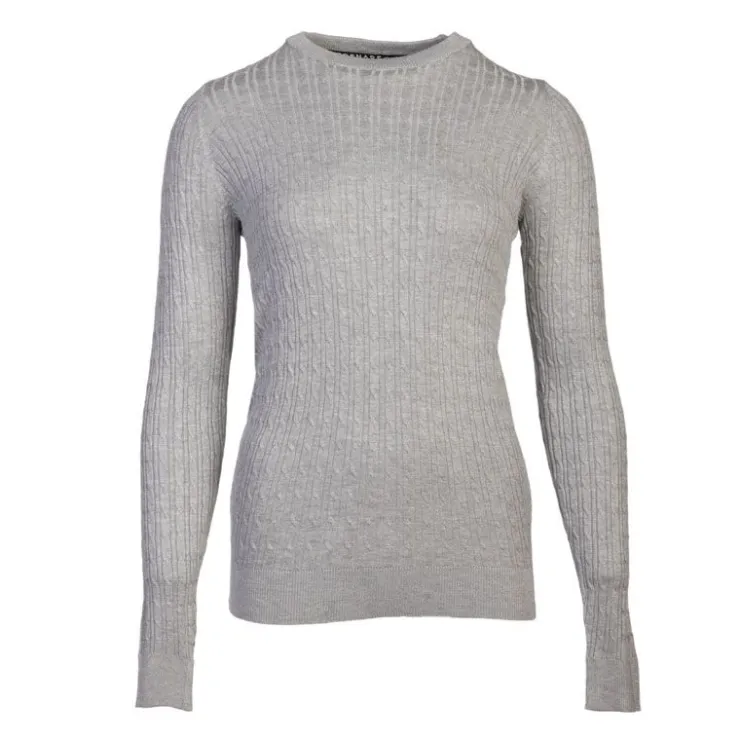 BILL TORNADE Pull col rond torsadé 18727 Femme GRIS CLAIR Sale