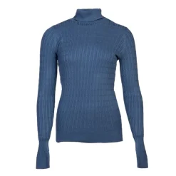 BILL TORNADE Pull col roulé torsadé 18741 Femme BLEU