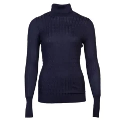 BILL TORNADE Pull col roulé torsadé 18741 Femme BLEU FONCE Online