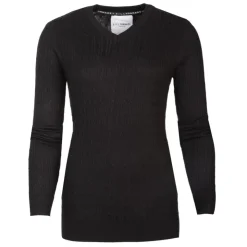 BILL TORNADE Pull col v torsadé 18734 Femme NOIR Discount