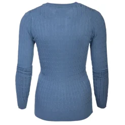 BILL TORNADE Pull col v torsadé 18734 Femme BLEU New