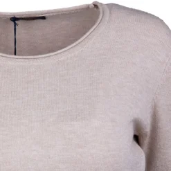 REAL CASHMERE Pull fine maille col rond 30% cachemire 080 Femme BEIGE Hot
