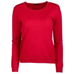 REAL CASHMERE Pull fine maille col rond 30% cachemire 080 Femme ROUGE