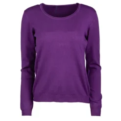 REAL CASHMERE Pull fine maille col rond 30% cachemire 080 Femme VIOLET Online