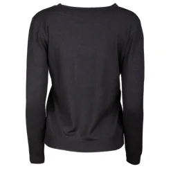 REAL CASHMERE Pull fine maille col rond 30% cachemire 080 Femme NOIR