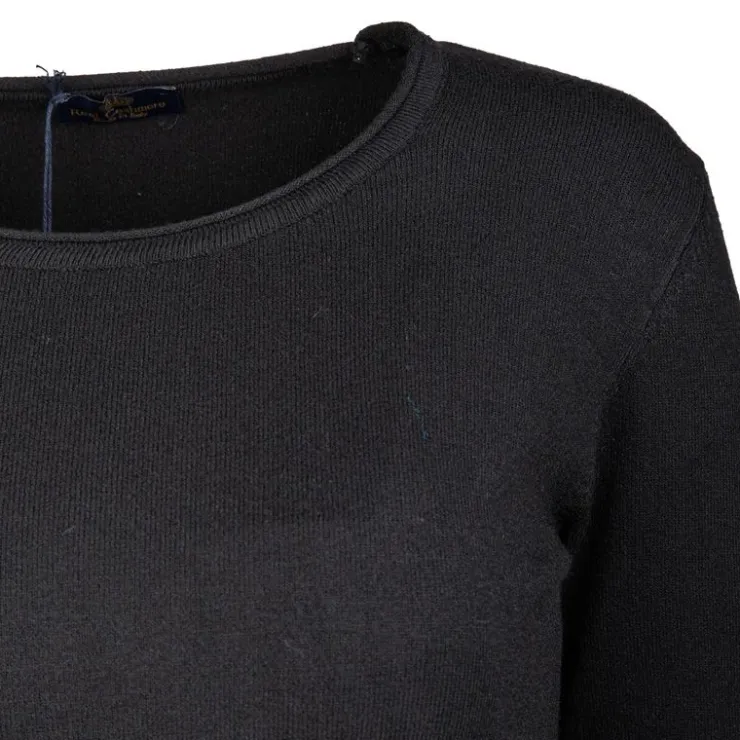REAL CASHMERE Pull fine maille col rond 30% cachemire 080 Femme NOIR