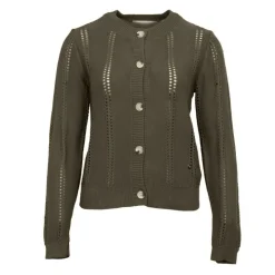 LA PETITE ETOILE Pull ajouré avec boutons milada Femme KAKI Discount
