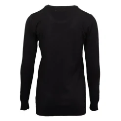 ELEVEN PARIS Pull basique maille fine col rond Mixte NOIR Clearance