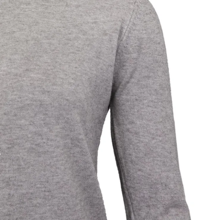 ELEVEN PARIS Pull basique maille fine col rond Mixte GRIS CLAIR Hot