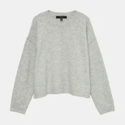 VERO MODA Pull besti col rond regular avec détail couture Femme GRIS CLAIR Online
