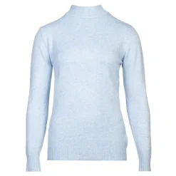 BELLE FEMME Pull col cheminée cachemire et laine mélangé Femme BLEU CLAIR Best