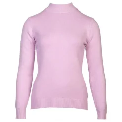 BELLE FEMME Pull col cheminée cachemire et laine mélangé Femme VIOLET CLAIR Sale
