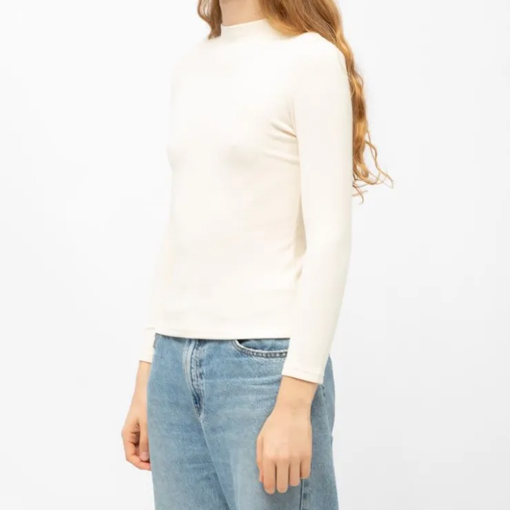 BURTON OF LONDON Pull col cheminée roselita fin Femme BEIGE New