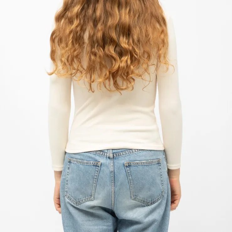 BURTON OF LONDON Pull col cheminée roselita fin Femme BEIGE New