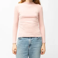 BURTON OF LONDON Pull col cheminée lita fin Femme ROSE Hot