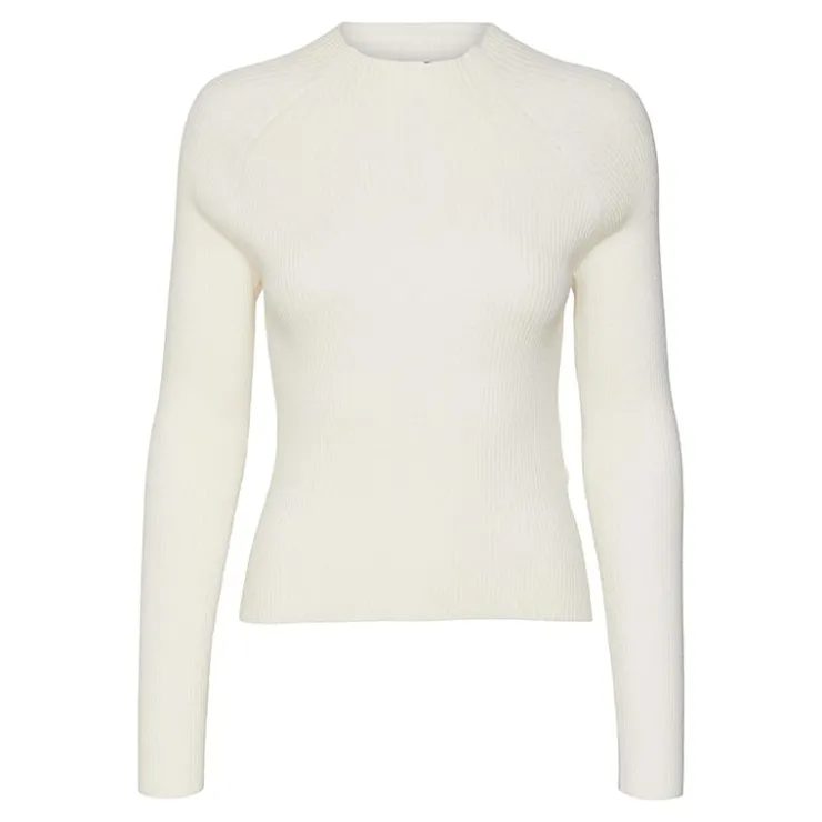 VERO MODA Pull col montant Femme BLANC ECRU Sale