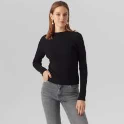 VERO MODA Pull col montant Femme NOIR Sale