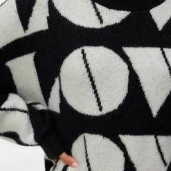 VERO MODA Pull col rond imprimé Love Femme NOIR