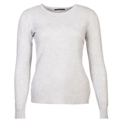 BELLE FEMME Pull col rond laine et cachemire Femme GRIS Discount