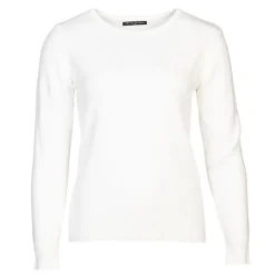 BELLE FEMME Pull col rond laine et cachemire Femme BLANC Hot