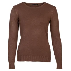 BELLE FEMME Pull col rond laine et cachemire Femme MARRON New