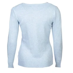 BELLE FEMME Pull col rond laine et cachemire Femme BLEU CLAIR
