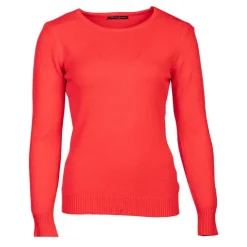 BELLE FEMME Pull col rond laine et cachemire Femme ROUGE Clearance