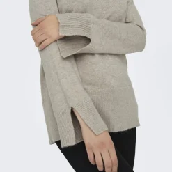 ONLY Pull col roulé Fia aux poignets côtelés Femme BEIGE Clearance