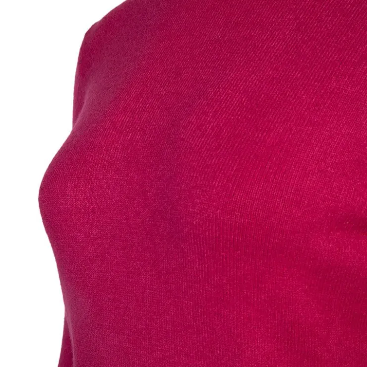 BELLE FEMME Pull col roulé laine et cachemire Femme ROSE FUCHSIA New