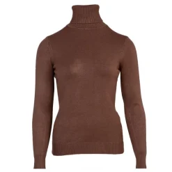 BELLE FEMME Pull col roulé laine et cachemire Femme MARRON New