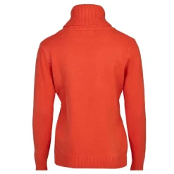 BELLE FEMME Pull col roulé laine et cachemire Femme ORANGE Clearance