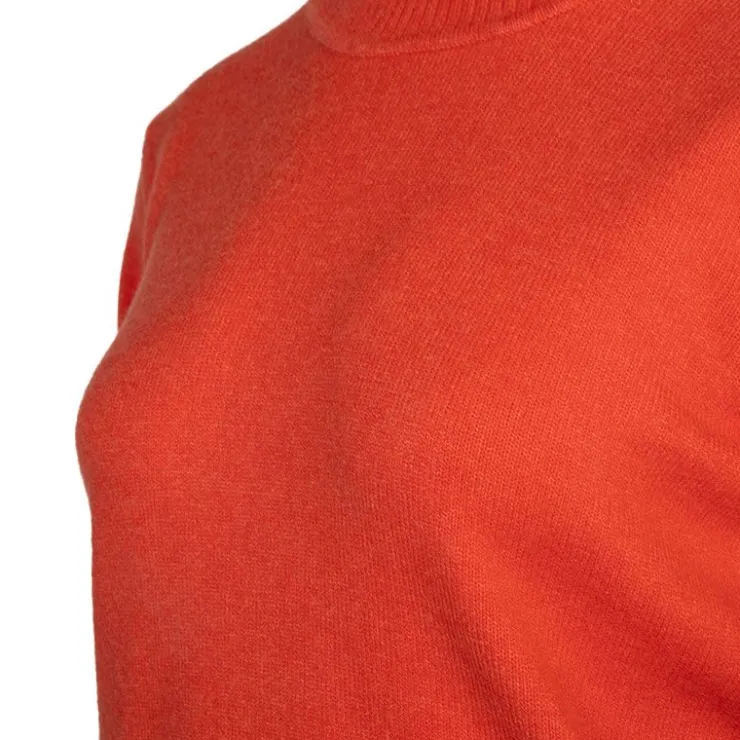 BELLE FEMME Pull col roulé laine et cachemire Femme ORANGE Clearance