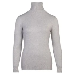 BELLE FEMME Pull col roulé laine et cachemire Femme GRIS Discount