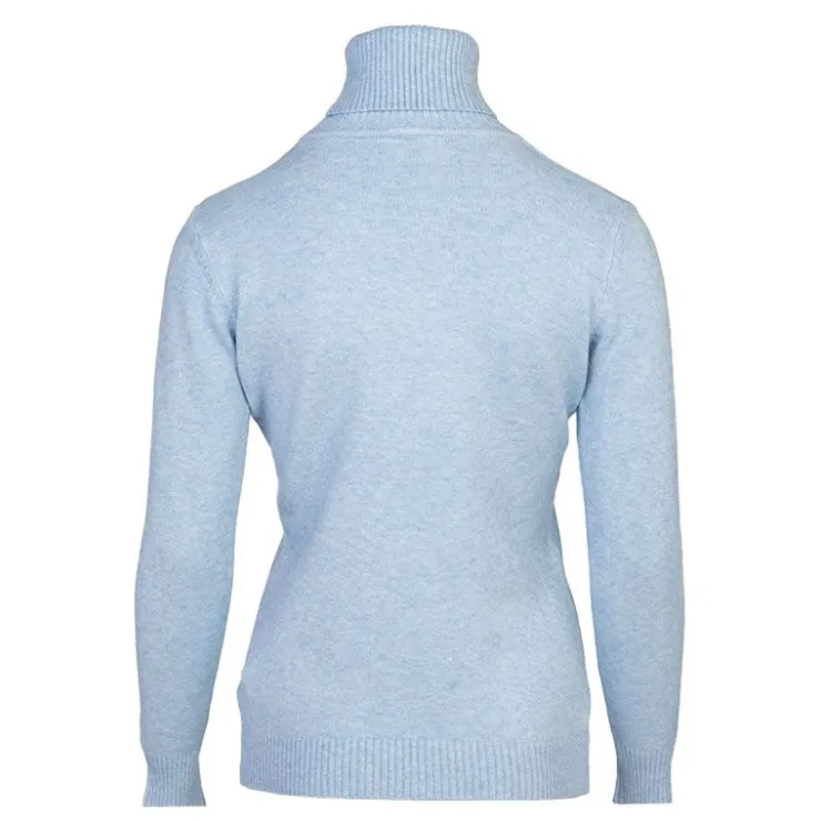 BELLE FEMME Pull col roulé laine et cachemire Femme BLEU CLAIR Hot