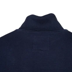 BILL TORNADE Pull col roulé maille fine couleur unie Homme BLEU FONCE New