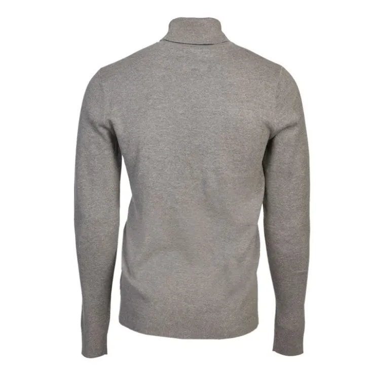 BILL TORNADE Pull col roulé maille fine couleur unie Homme GRIS Outlet