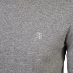 BILL TORNADE Pull col roulé maille fine couleur unie Homme GRIS Outlet